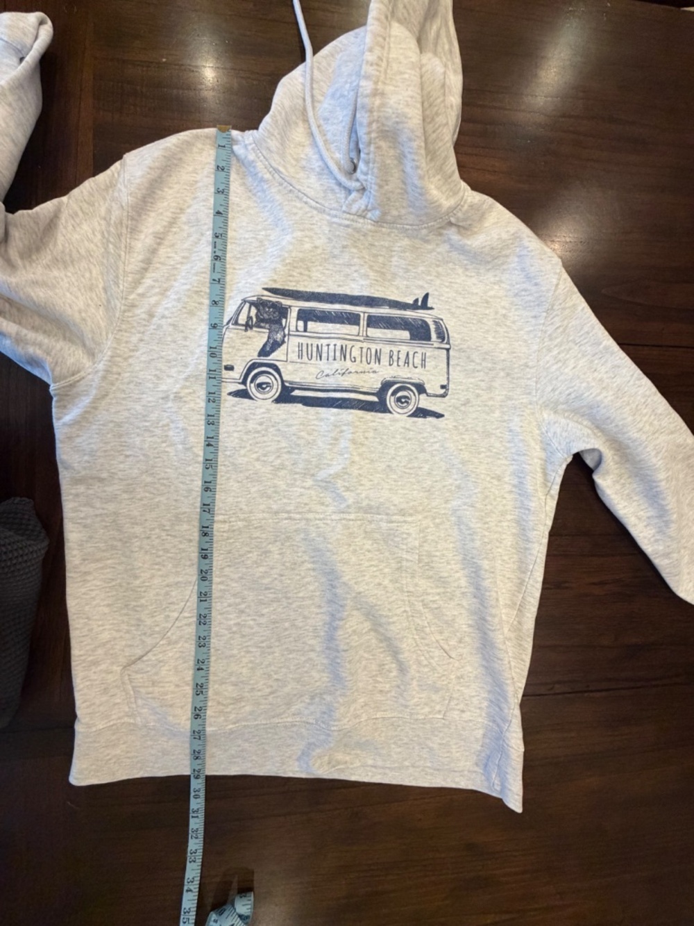 Huntington Beach Gray Pullover Hoodie Bear in Volkswagen Graphic, Size XL - Picture 12 of 13